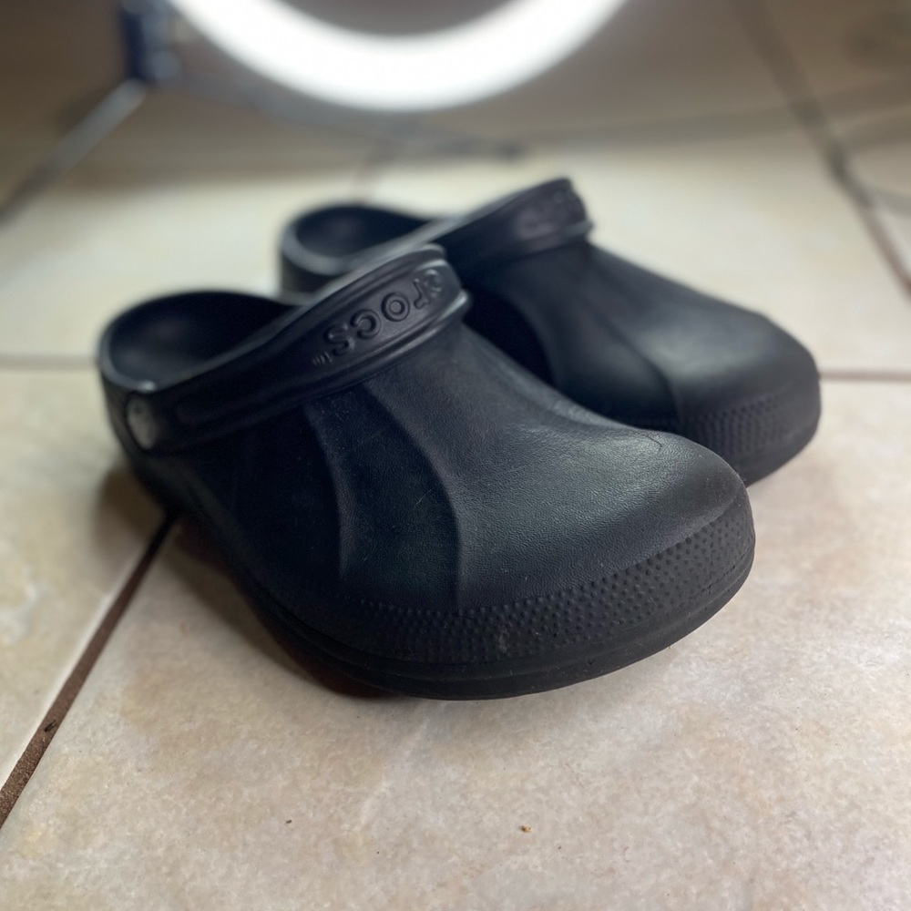 Classic black crocs